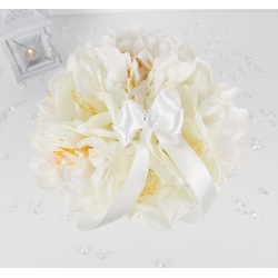 DUŻY BUKIET w srebrnym pudełku BIAŁE KWIATY lux